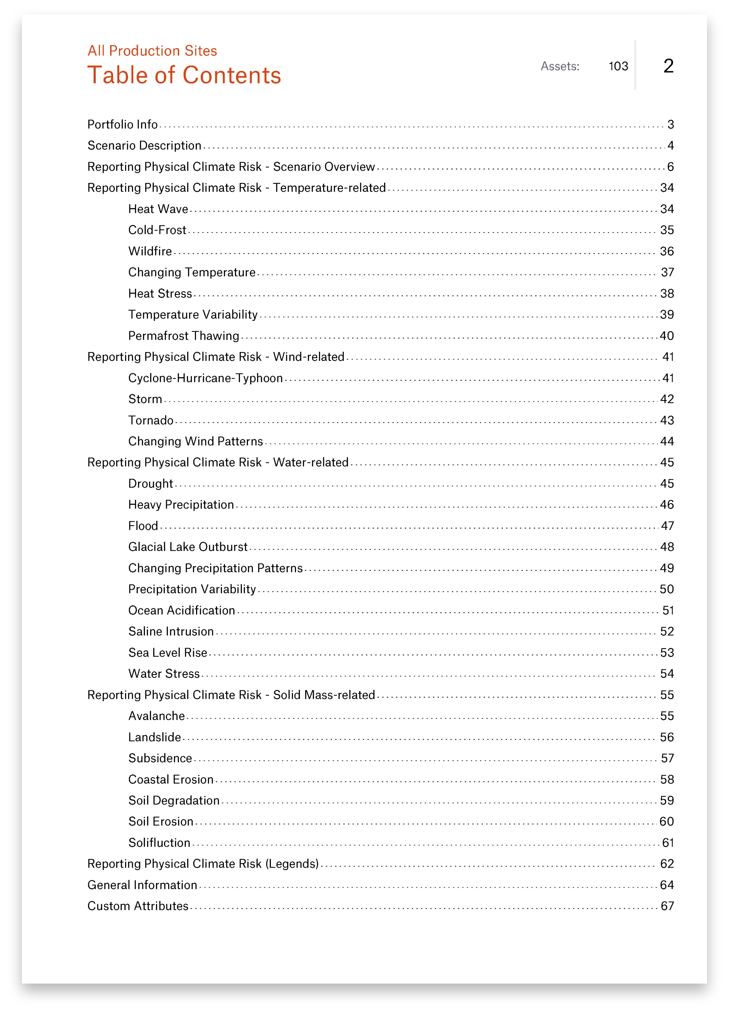 Munich Re Sample Report Portfolio